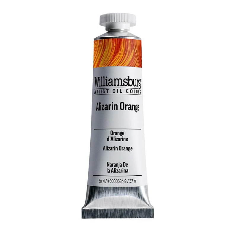 Williamsburg Artist Oil Colors by GOLDEN, Alizarin Orange, 37 ml tube, Professional Oil Paint, Transparent - Image 1